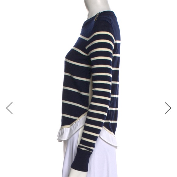 Veronica Beard
Merino Wool Striped Sweatshirt - Picture 2 of 3